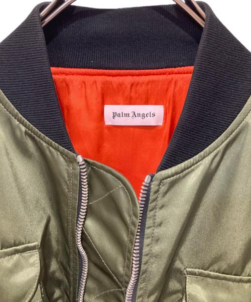Palm Angels（パーム エンジェルス）Palm Angels (パーム エンジェルス) VINTAGE LOGO BOMBER JACKETS グリーン サイズ:Ｌの古着・服飾アイテム