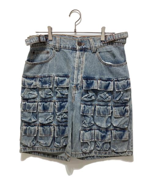 FLANEUR（フラヌール）FLANEUR (フラヌール) デニムハーフパンツ インディゴ サイズ:1の古着・服飾アイテム