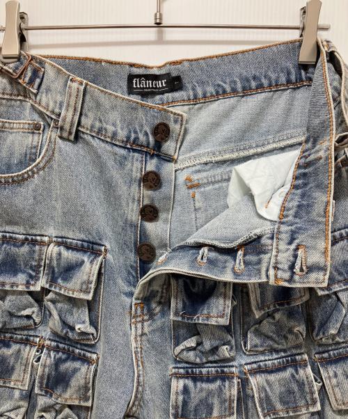FLANEUR（フラヌール）FLANEUR (フラヌール) デニムハーフパンツ インディゴ サイズ:1の古着・服飾アイテム
