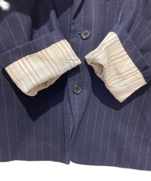 POLO RALPH LAUREN（ポロ・ラルフローレン）POLO RALPH LAUREN (ポロ・ラルフローレン) ストライプテーラードジャケット ネイビー サイズ:不明の古着・服飾アイテム