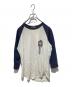 Hysteric Glamour（ヒステリックグラマー）の古着「ラグランTシャツ」｜ホワイト×ネイビー