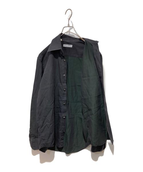 DOLCE & GABBANA（ドルチェ＆ガッバーナ）DOLCE & GABBANA (ドルチェ＆ガッバーナ) シャツ ブラック サイズ:14 1/2の古着・服飾アイテム