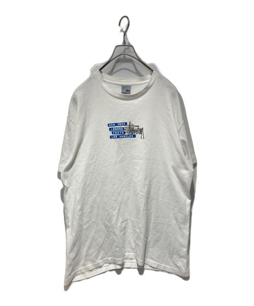 stussy（ステューシー）stussy (ステューシー) プリントTシャツ ホワイト サイズ:Ｌの古着・服飾アイテム