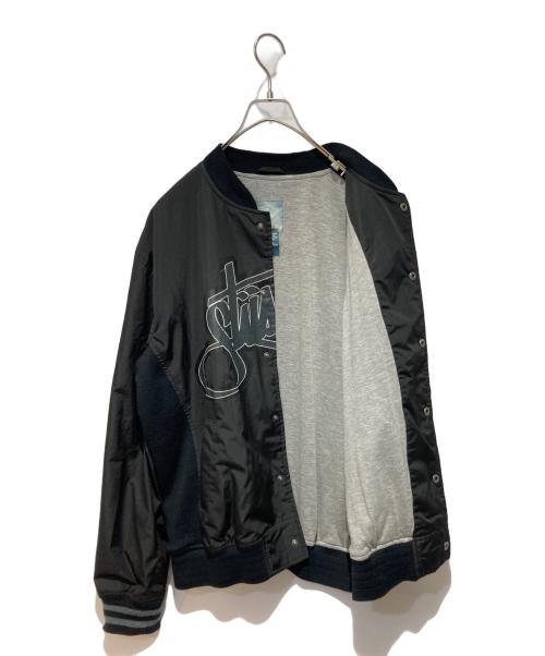 stussy（ステューシー）stussy (ステューシー) ビッグロゴスタジャン ブラック サイズ:Mの古着・服飾アイテム