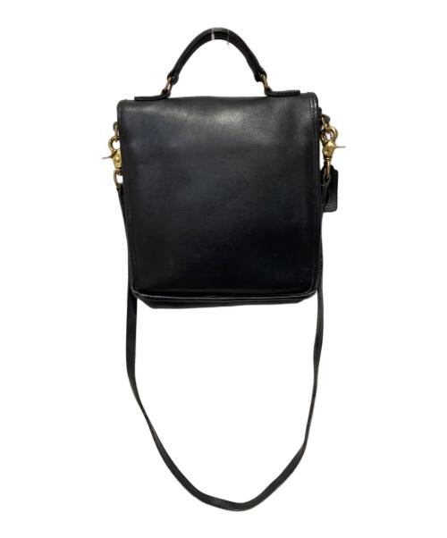 COACH（コーチ）COACH (コーチ) レザーショルダーバッグ ブラックの古着・服飾アイテム