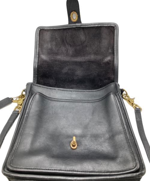 COACH（コーチ）COACH (コーチ) レザーショルダーバッグ ブラックの古着・服飾アイテム