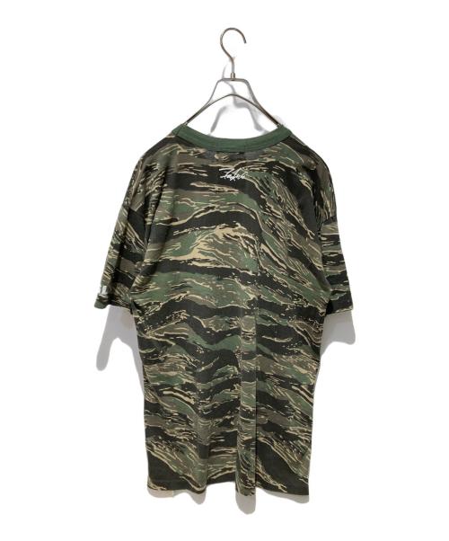 stussy（ステューシー）stussy (ステューシー) CAMO PRINT TEE グリーン サイズ:Ｌの古着・服飾アイテム