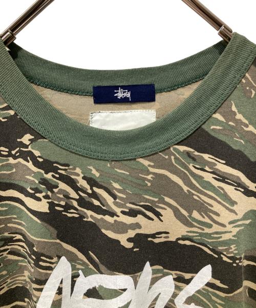 stussy（ステューシー）stussy (ステューシー) CAMO PRINT TEE グリーン サイズ:Ｌの古着・服飾アイテム