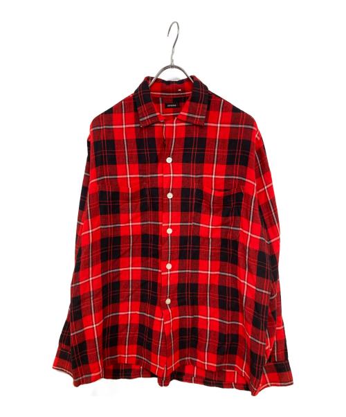 Done gal（ドニゴール）Done gal (ドニゴール) オープンカラーチェックシャツ レッド サイズ:Mの古着・服飾アイテム