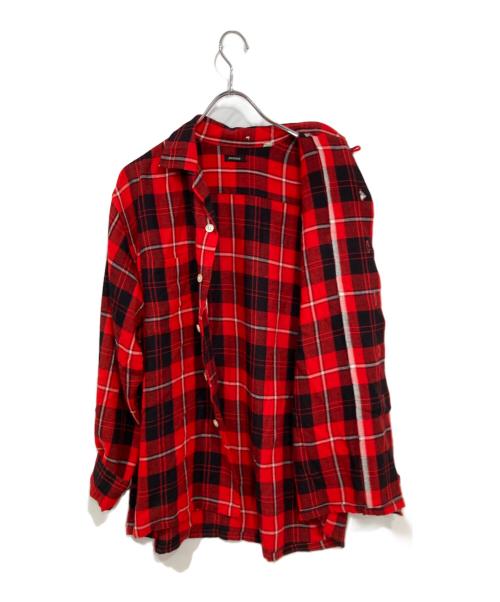 Done gal（ドニゴール）Done gal (ドニゴール) オープンカラーチェックシャツ レッド サイズ:Mの古着・服飾アイテム