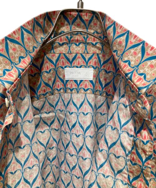 PRADA（プラダ）PRADA (プラダ) 総柄シャツ ベージュ サイズ:37の古着・服飾アイテム