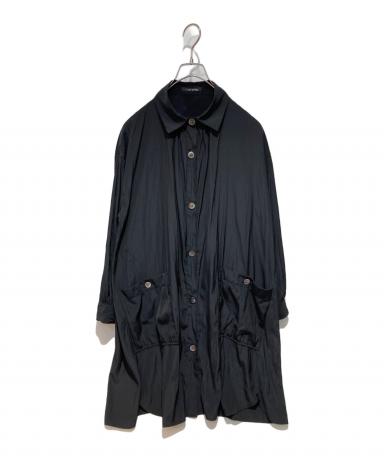 Y's for living ワッシャー加工 ロングシャツコート ブラック 中古・古着通販】Y'S for living (ワイズフォーリビング) ロングシャツ