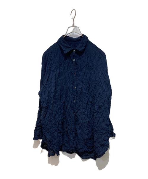 Y's for living（ワイズフォーリビング）Y's for living (ワイズフォーリビング) レーヨン混ブラウス ネイビー サイズ:Freeの古着・服飾アイテム