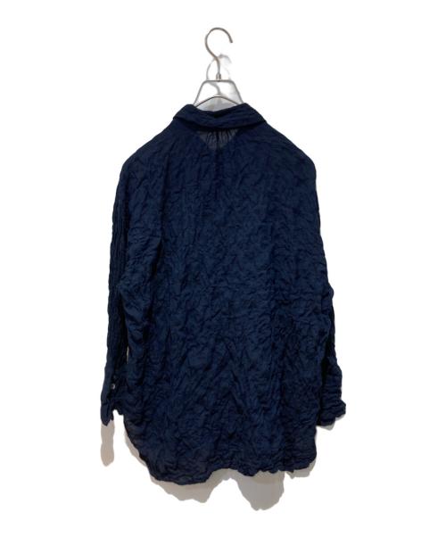 Y's for living（ワイズフォーリビング）Y's for living (ワイズフォーリビング) レーヨン混ブラウス ネイビー サイズ:Freeの古着・服飾アイテム
