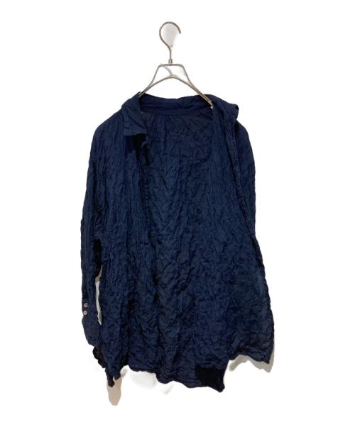 Y's for living（ワイズフォーリビング）Y's for living (ワイズフォーリビング) レーヨン混ブラウス ネイビー サイズ:Freeの古着・服飾アイテム