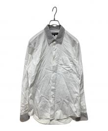 COMME des GARCONS HOMME DEUX（コムデギャルソン オム ドゥ）の古着「襟ストライプシャツ」｜ホワイト