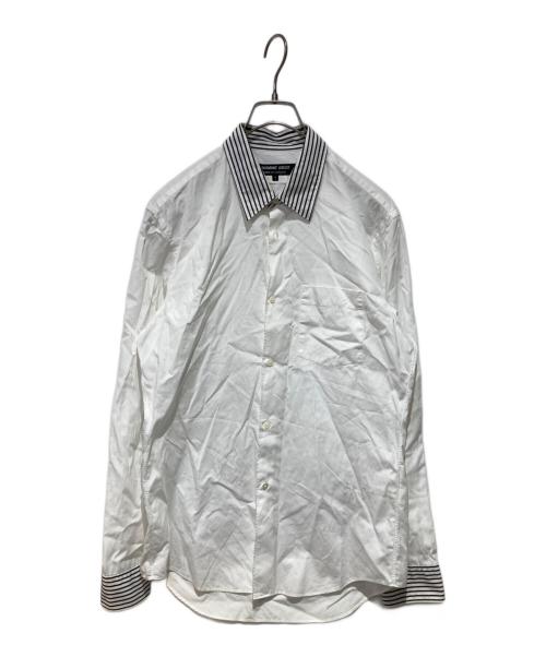 COMME des GARCONS HOMME DEUX（コムデギャルソン オム ドゥ）COMME des GARCONS HOMME DEUX (コムデギャルソン オム ドゥ) 襟ストライプシャツ ホワイト サイズ:Sの古着・服飾アイテム