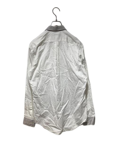 COMME des GARCONS HOMME DEUX（コムデギャルソン オム ドゥ）COMME des GARCONS HOMME DEUX (コムデギャルソン オム ドゥ) 襟ストライプシャツ ホワイト サイズ:Sの古着・服飾アイテム