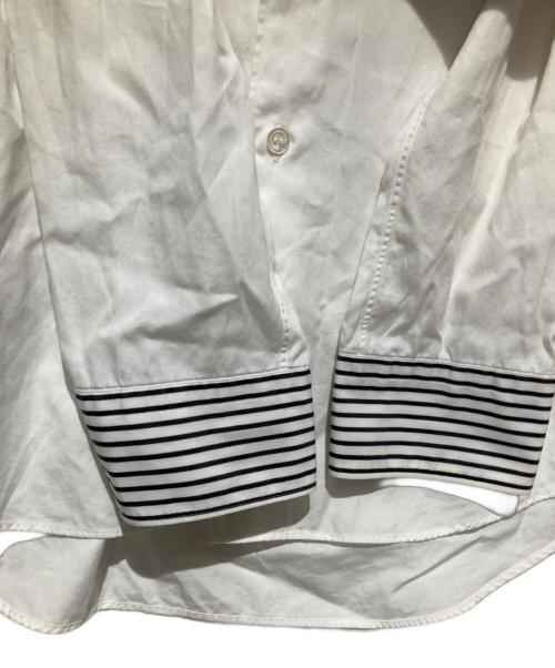 COMME des GARCONS HOMME DEUX（コムデギャルソン オム ドゥ）COMME des GARCONS HOMME DEUX (コムデギャルソン オム ドゥ) 襟ストライプシャツ ホワイト サイズ:Sの古着・服飾アイテム
