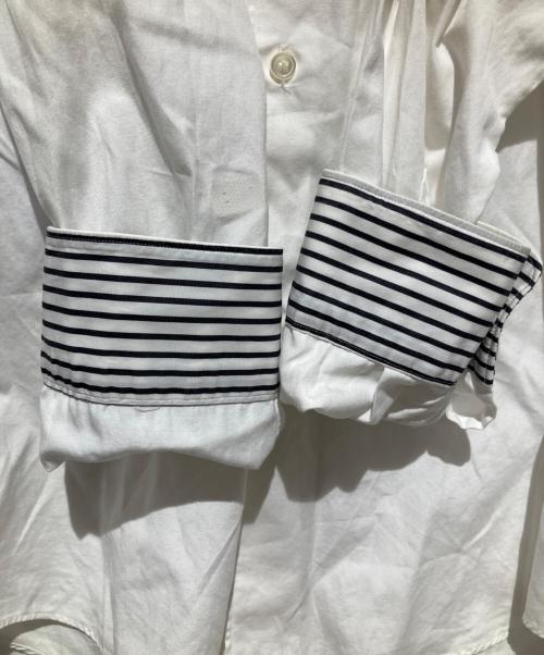 COMME des GARCONS HOMME DEUX（コムデギャルソン オム ドゥ）COMME des GARCONS HOMME DEUX (コムデギャルソン オム ドゥ) 襟ストライプシャツ ホワイト サイズ:Sの古着・服飾アイテム