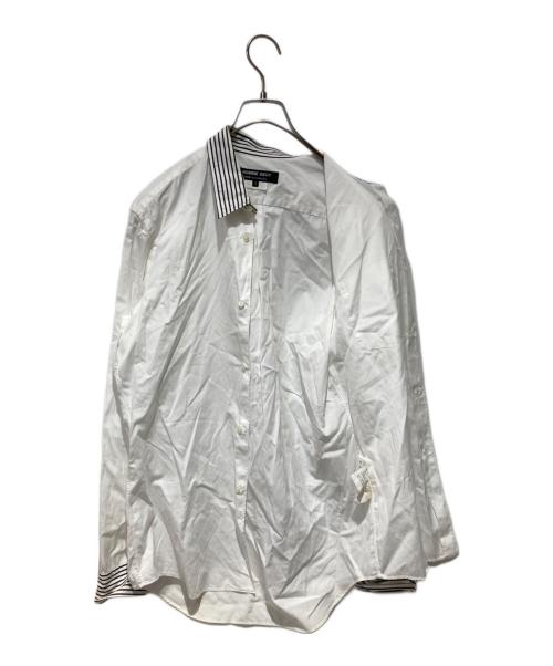 COMME des GARCONS HOMME DEUX（コムデギャルソン オム ドゥ）COMME des GARCONS HOMME DEUX (コムデギャルソン オム ドゥ) 襟ストライプシャツ ホワイト サイズ:Sの古着・服飾アイテム