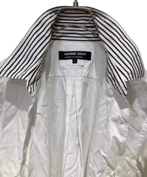COMME des GARCONS HOMME DEUX（コムデギャルソン オム ドゥ）COMME des GARCONS HOMME DEUX (コムデギャルソン オム ドゥ) 襟ストライプシャツ ホワイト サイズ:Sの古着・服飾アイテム