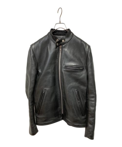 VANSON（バンソン）VANSON (バンソン) MODEL Bシングルライダースジャケット ブラック サイズ:38の古着・服飾アイテム