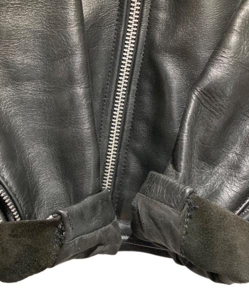 VANSON（バンソン）VANSON (バンソン) MODEL Bシングルライダースジャケット ブラック サイズ:38の古着・服飾アイテム