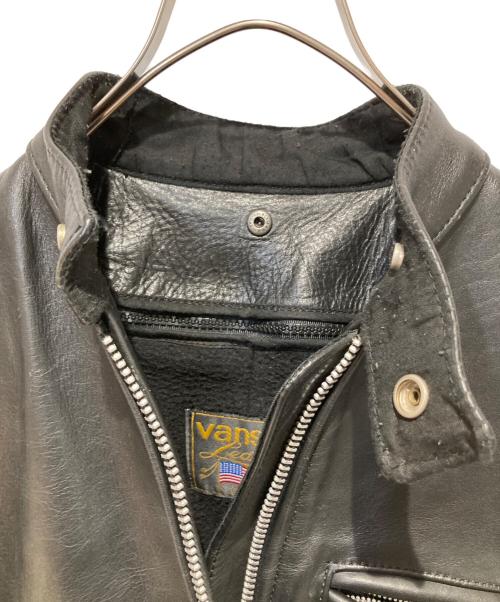 VANSON（バンソン）VANSON (バンソン) MODEL Bシングルライダースジャケット ブラック サイズ:38の古着・服飾アイテム