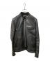 VANSON（バンソン）の古着「MODEL Bシングルライダースジャケット」｜ブラック