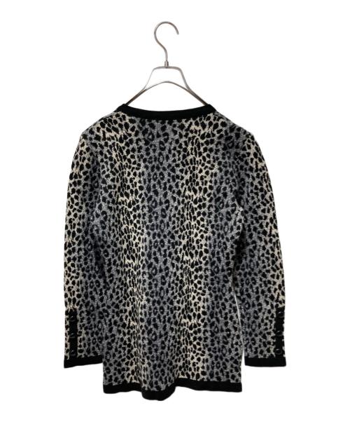 Yves Saint Laurent（イヴサンローラン）Yves Saint Laurent (イヴサンローラン) レオパードカーディガン ブラック サイズ:Sの古着・服飾アイテム