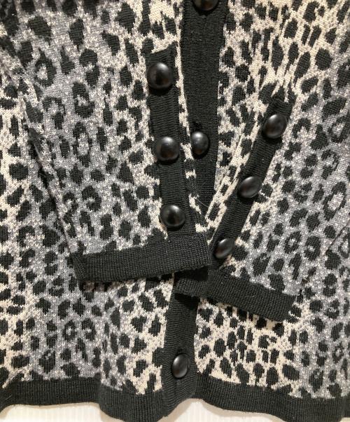 Yves Saint Laurent（イヴサンローラン）Yves Saint Laurent (イヴサンローラン) レオパードカーディガン ブラック サイズ:Sの古着・服飾アイテム