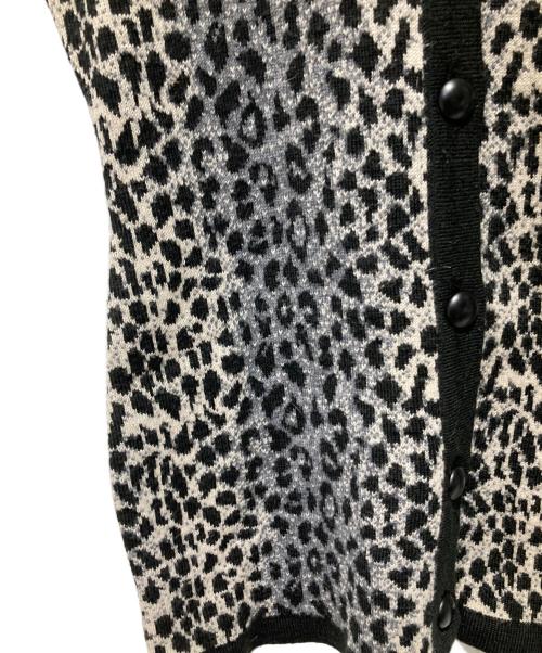 Yves Saint Laurent（イヴサンローラン）Yves Saint Laurent (イヴサンローラン) レオパードカーディガン ブラック サイズ:Sの古着・服飾アイテム