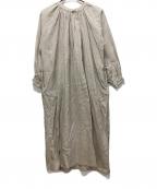 YAECAヤエカ）の古着「WRITE GATHERED BLOUSE LONG」｜ベージュ