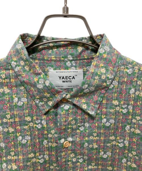 YAECA（ヤエカ）YAECA (ヤエカ) WRITEボタンシャツ グリーン サイズ:Mの古着・服飾アイテム