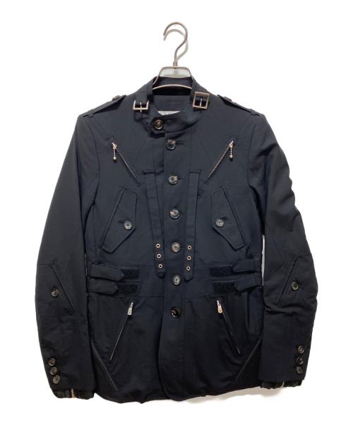 TAKAHIROMIYASHITA TheSoloIst.（タカヒロミヤシタ ザソロイスト）TAKAHIROMIYASHITA TheSoloIst. (タカヒロミヤシタ ザソロイスト) DOG EAR COLLAR JACKET ブラック サイズ:46の古着・服飾アイテム