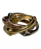 TAKAHIROMIYASHITA TheSoloIst.タカヒロミヤシタ ザソロイスト）の古着「bone shaped trinity ring」｜シルバー×ゴールド