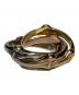 TAKAHIROMIYASHITA TheSoloIst. (タカヒロミヤシタ ザソロイスト) bone shaped trinity ring シルバー×ゴールド サイズ:14号：45000円