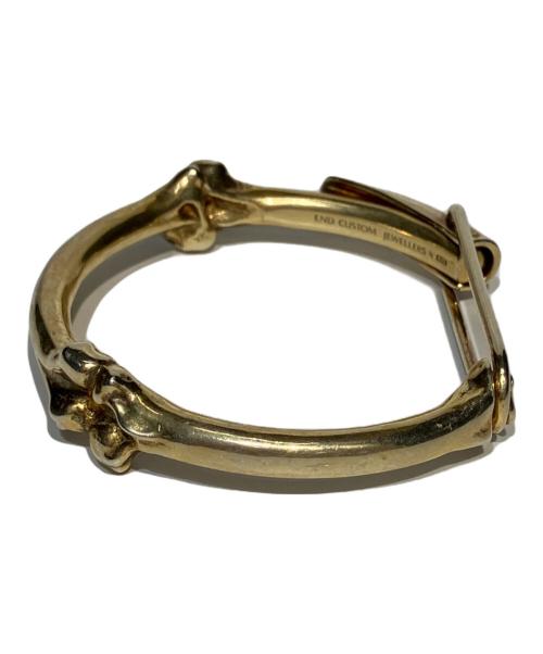 TAKAHIROMIYASHITA TheSoloIst.（タカヒロミヤシタ ザソロイスト）TAKAHIROMIYASHITA TheSoloIst. (タカヒロミヤシタ ザソロイスト) END (エンド) bone shaped clip cuff ゴールド サイズ:Mの古着・服飾アイテム