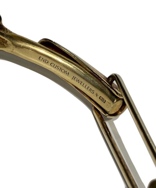 TAKAHIROMIYASHITA TheSoloIst.（タカヒロミヤシタ ザソロイスト）TAKAHIROMIYASHITA TheSoloIst. (タカヒロミヤシタ ザソロイスト) END (エンド) bone shaped clip cuff ゴールド サイズ:Mの古着・服飾アイテム