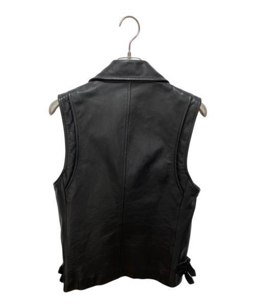 FACETASM（ファセッタズム）FACETASM (ファセッタズム) ライダースベスト ブラック サイズ:3の古着・服飾アイテム