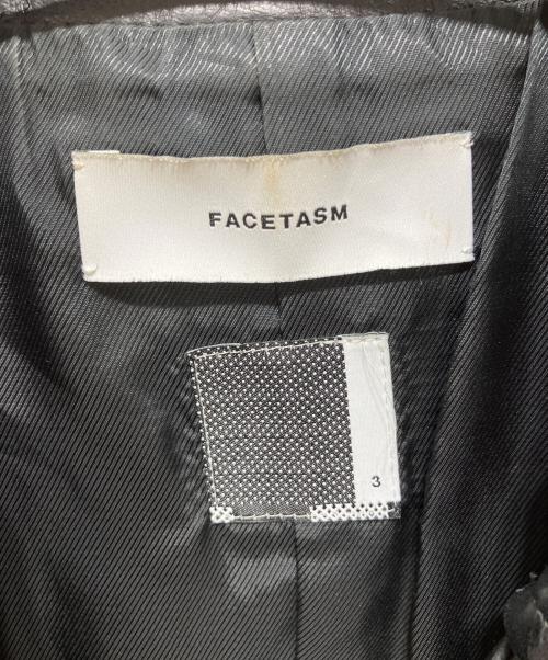 FACETASM（ファセッタズム）FACETASM (ファセッタズム) ライダースベスト ブラック サイズ:3の古着・服飾アイテム