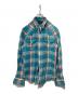 RRL（ダブルアールエル）の古着「チェックウエスタンネル」｜スカイブルー