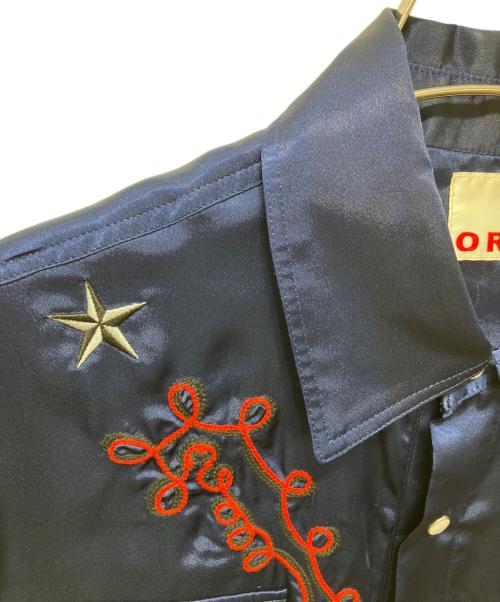 ORIMI（オリミ）ORIMI (オリミ) HIPSTAR SATIN SHIRT ネイビー サイズ:2の古着・服飾アイテム