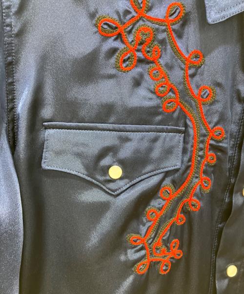 ORIMI（オリミ）ORIMI (オリミ) HIPSTAR SATIN SHIRT ネイビー サイズ:2の古着・服飾アイテム
