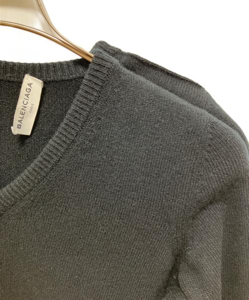BALENCIAGA（バレンシアガ）BALENCIAGA (バレンシアガ) Vネックニット ブラック サイズ:34の古着・服飾アイテム