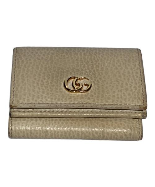 GUCCI（グッチ）GUCCI (グッチ) ダブルG コンパクトウォレット ベージュの古着・服飾アイテム