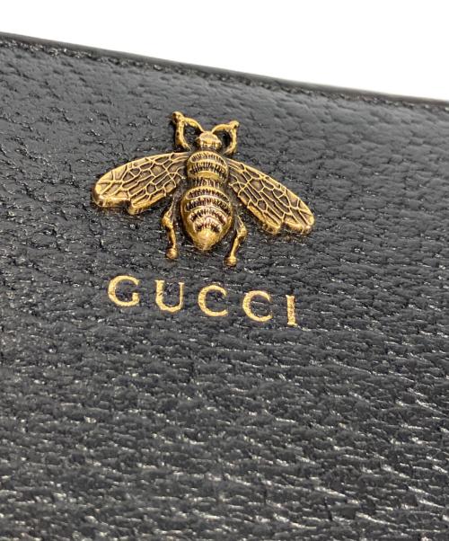 GUCCI（グッチ）GUCCI (グッチ) アニマリエ ジップアラウンドウォレット ブラックの古着・服飾アイテム