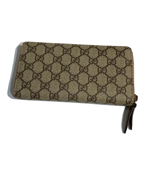 GUCCI（グッチ）GUCCI (グッチ) GGマーモント ラウンドファスナー ベージュの古着・服飾アイテム