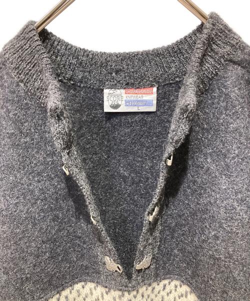 SCORE（スコア）SCORE (スコア) ヘンリーネックバーズアイニット グレー サイズ:Ｌの古着・服飾アイテム